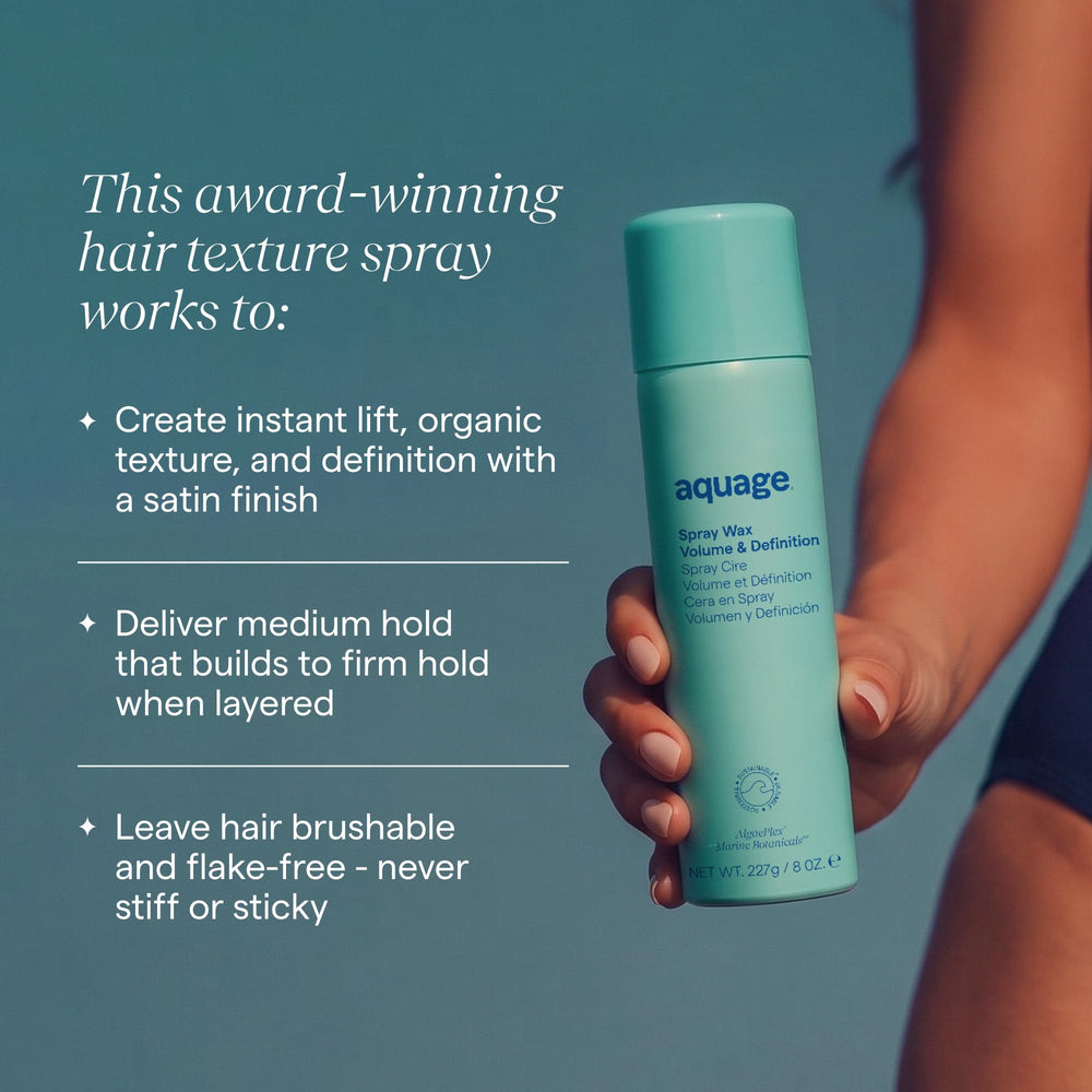 Aquage fine mist spray pattern demonstrating even distribution and quick dry