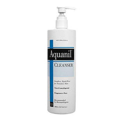 Aquanil front pump 16 oz bottle showing label and gentle cleanser benefits