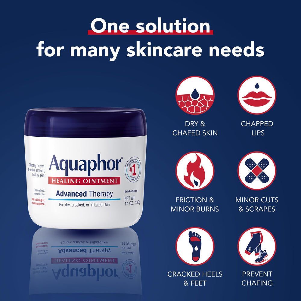 Using Aquaphor on heels to soften and protect rough skin