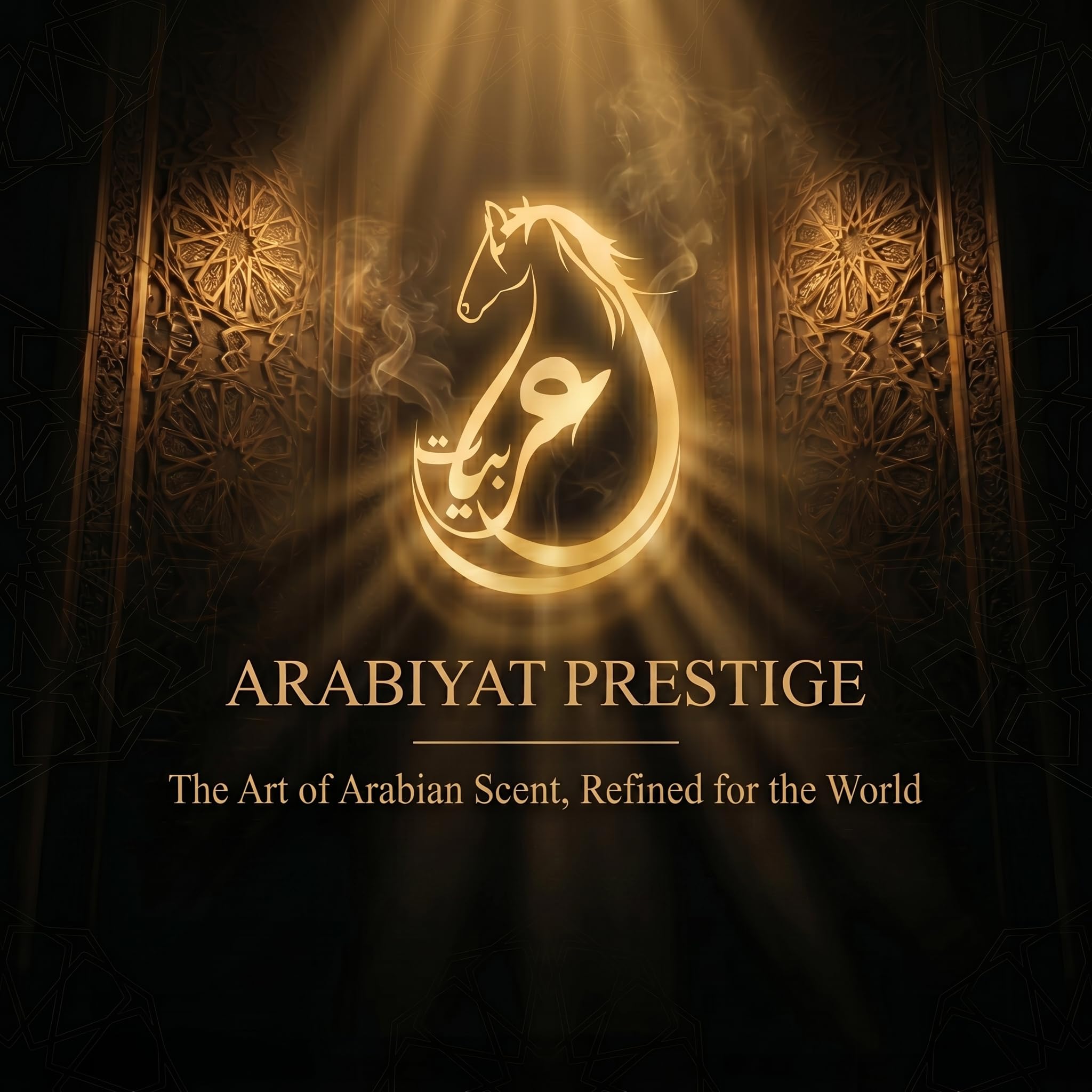 ARABIYAT PRESTIGE size comparison showing 3.4 fl oz scale and value
