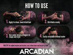 Arcadian paste on hands demonstrating simple application and even distribution
