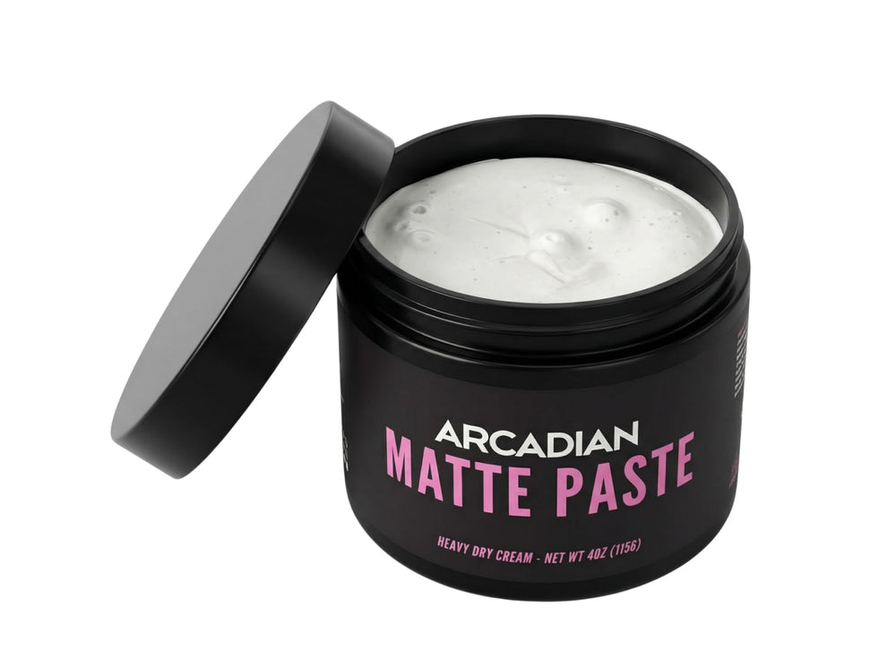 Arcadian front jar view showing clean matte packaging and strong hold