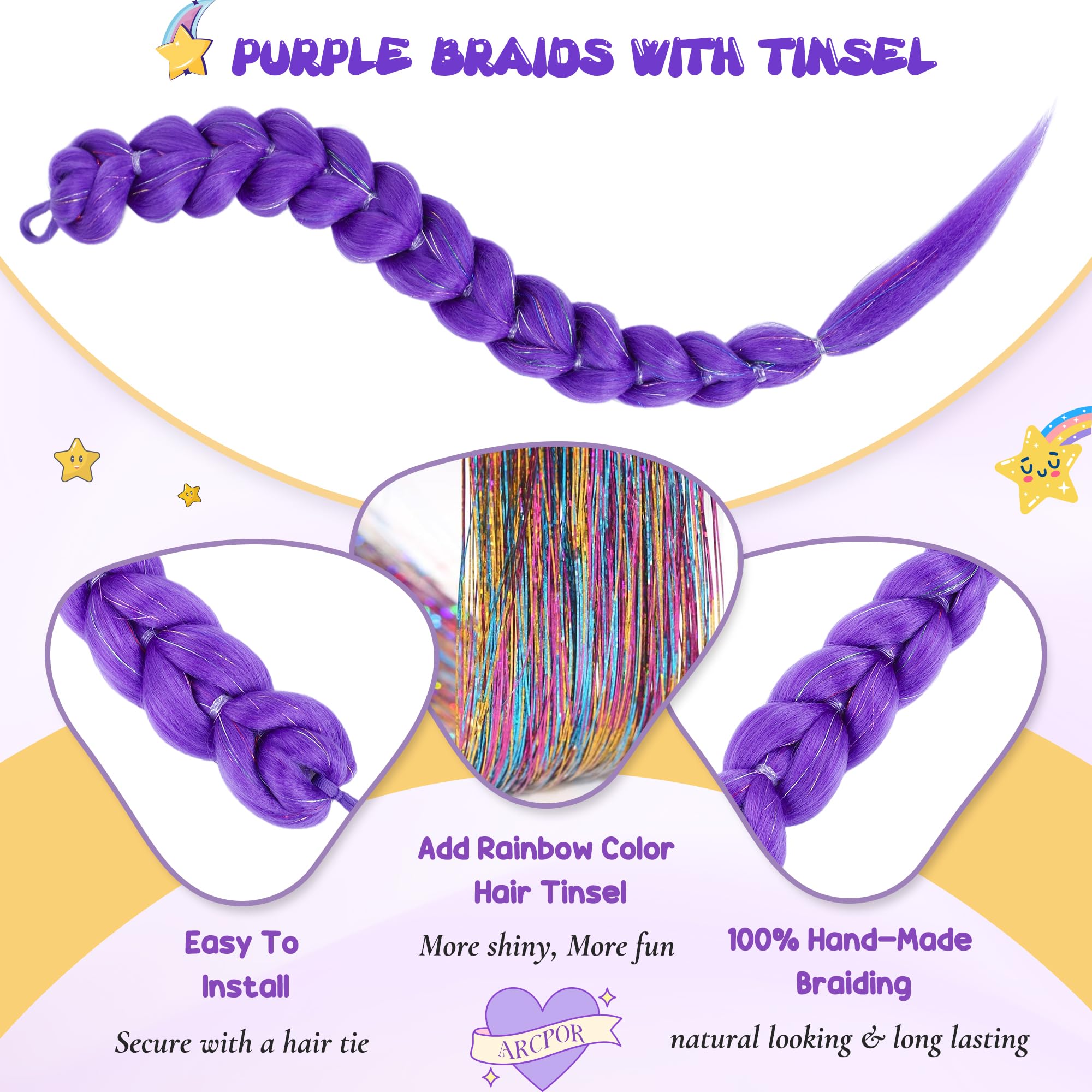 Arcpor braid clipped in hair demonstrating quick styling benefit