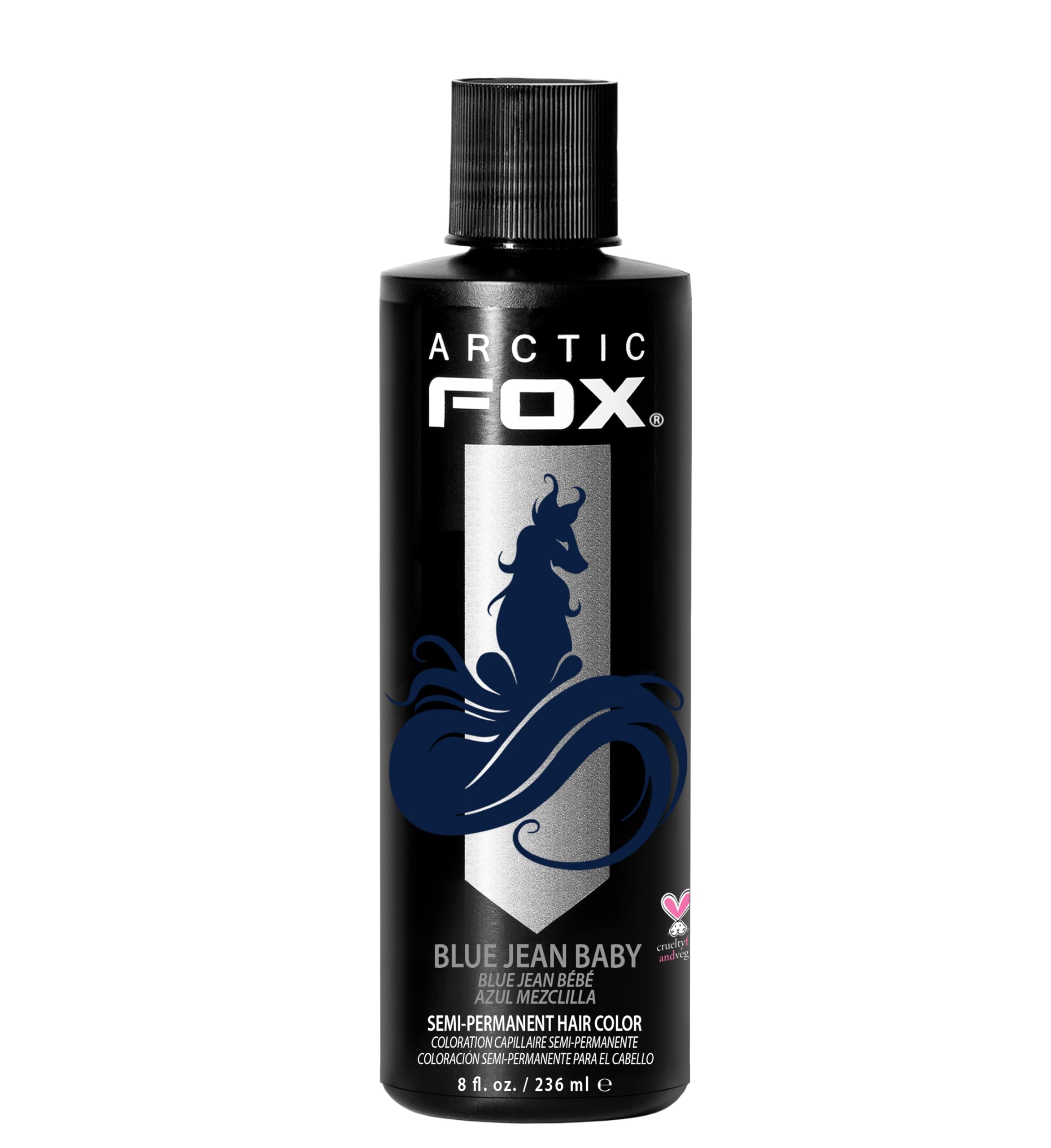 ARCTIC FOX jar front label showing Blue Jean Baby and benefits
