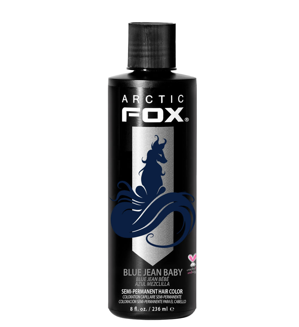 ARCTIC FOX jar front label showing Blue Jean Baby and benefits