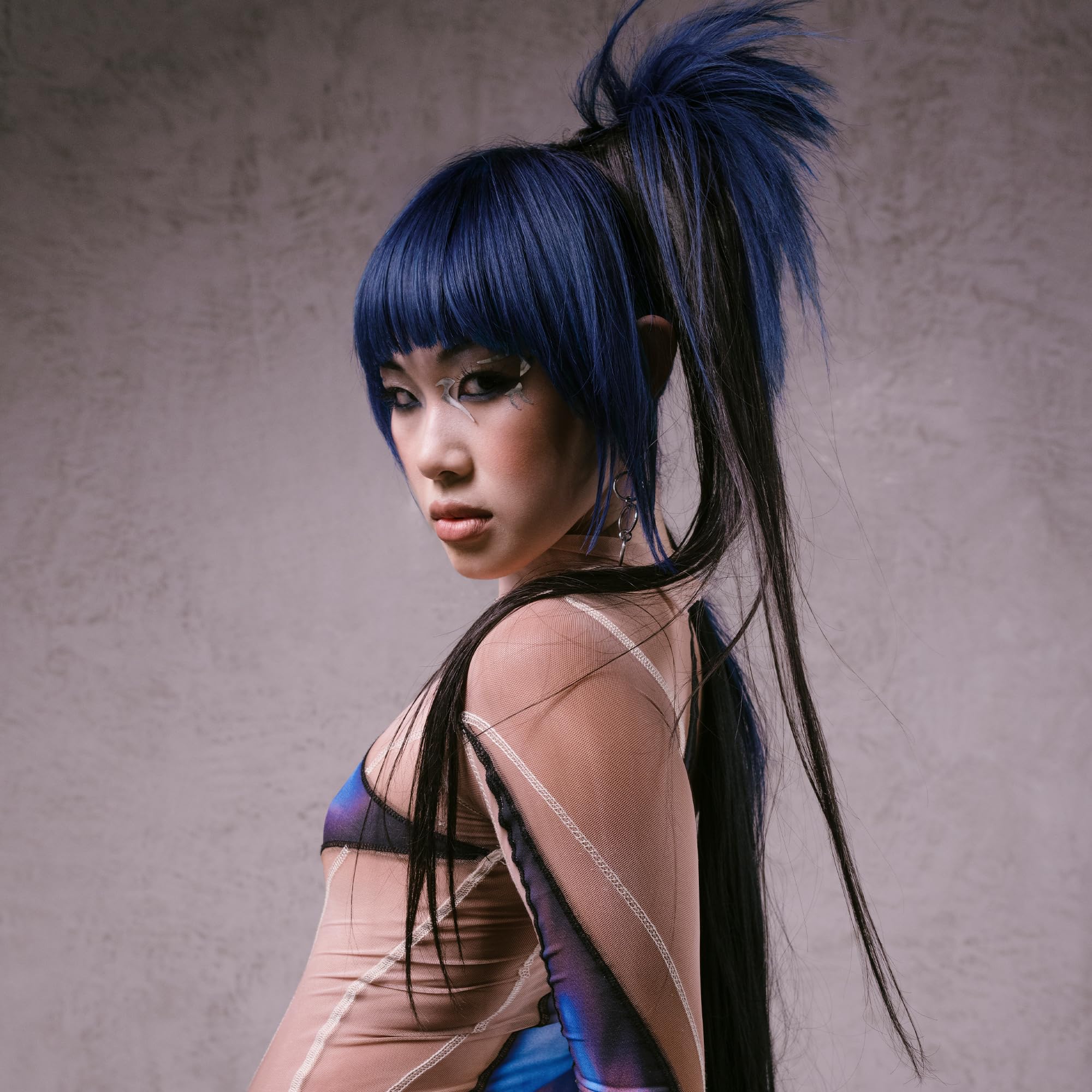 ARCTIC FOX applied on pre-lightened hair showing rich navy blue payoff