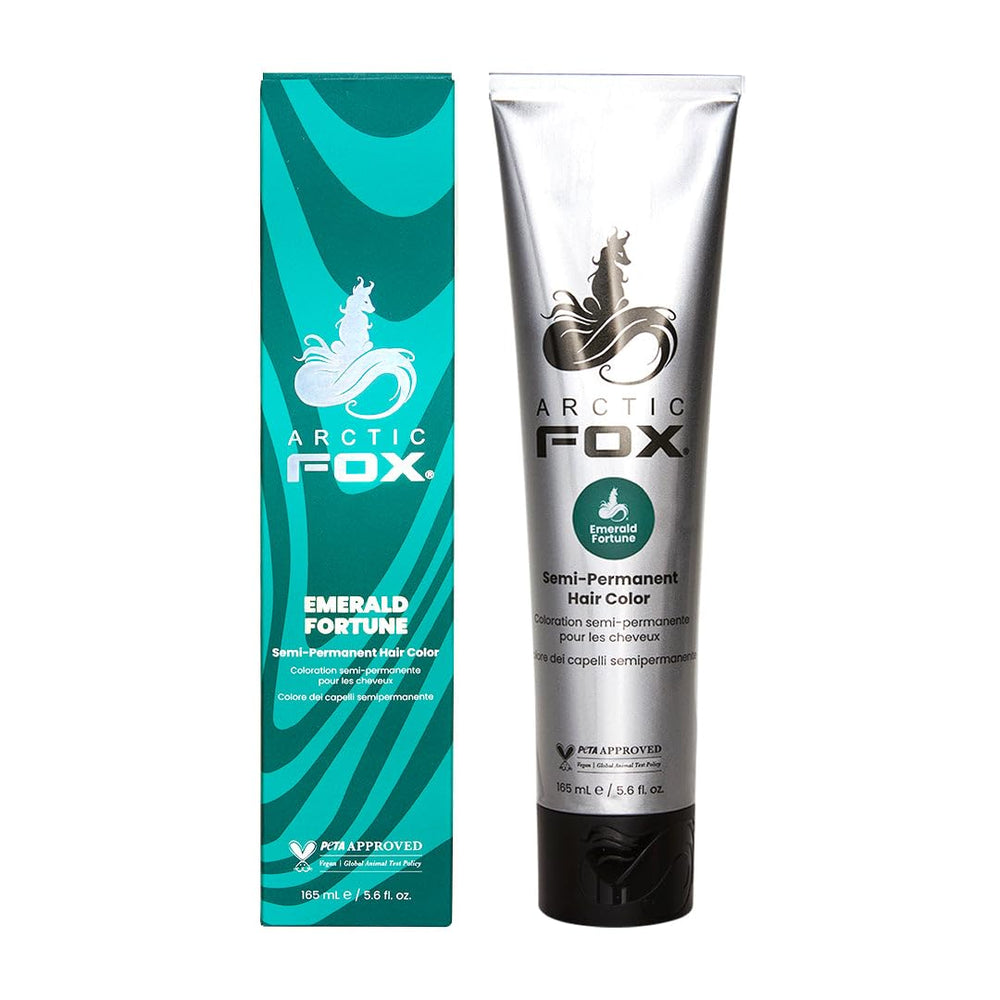 ARCTIC FOX bottle beside ruler showing 5.6 fl oz scale and size