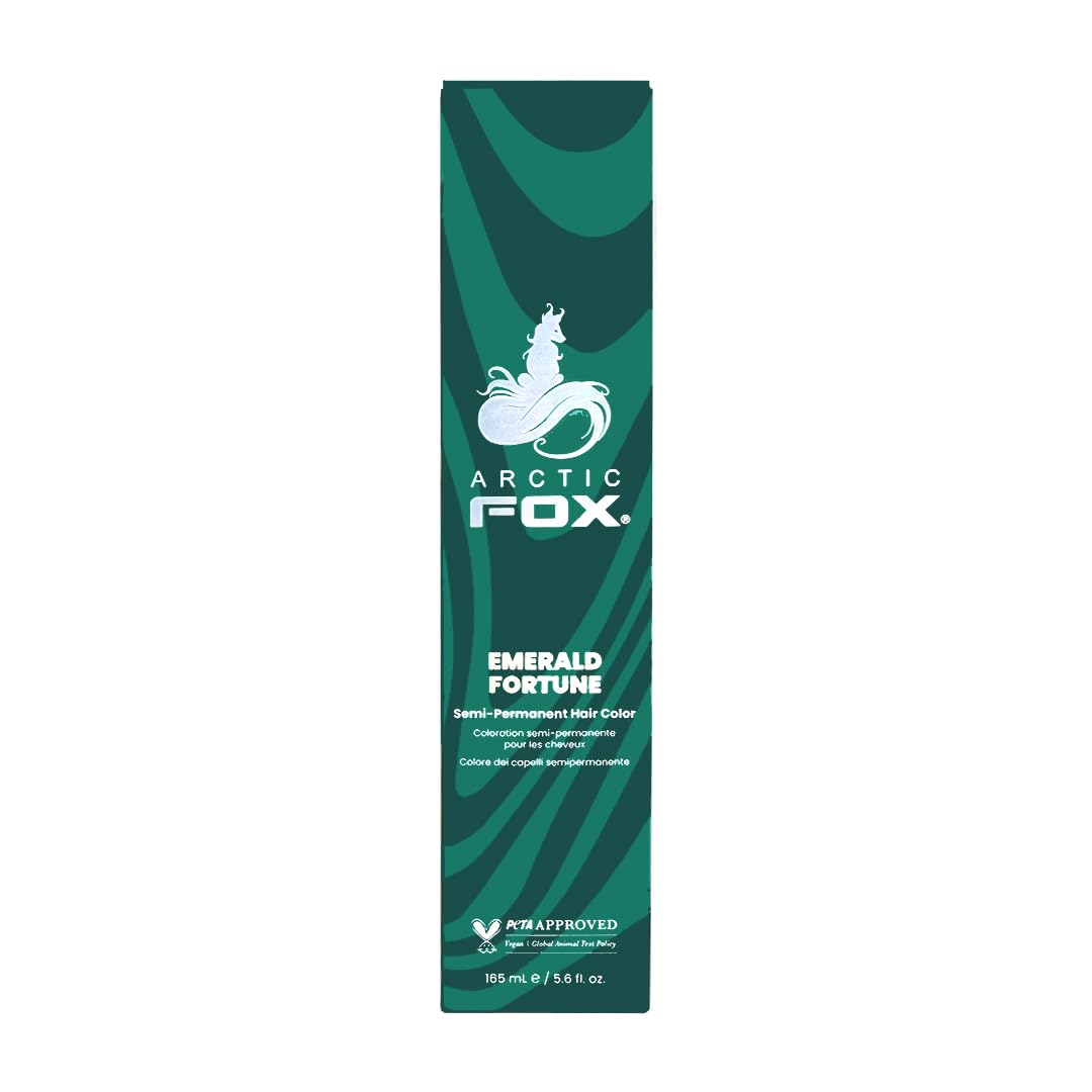 ARCTIC FOX front packaging showing emerald teal dye and vegan badge