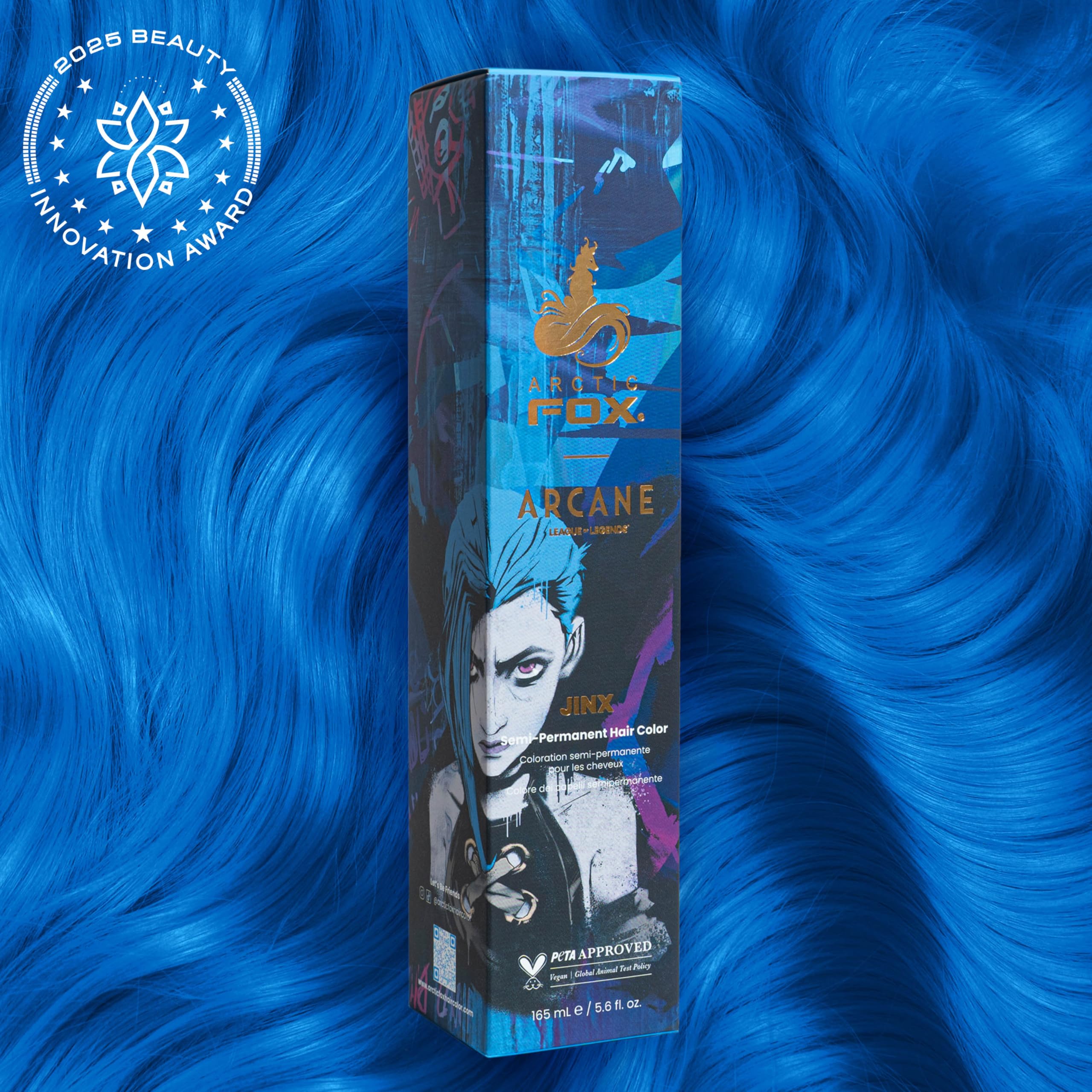 ARCTIC FOX creamy blue dye texture on palette illustrating smooth, easy application