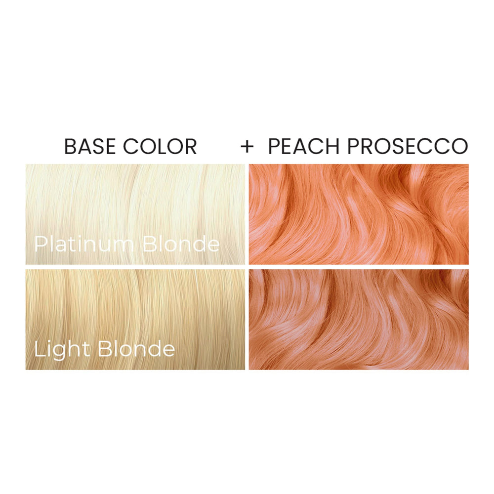 ARCTIC FOX styled model in studio showing wearable peach-prosecco finish