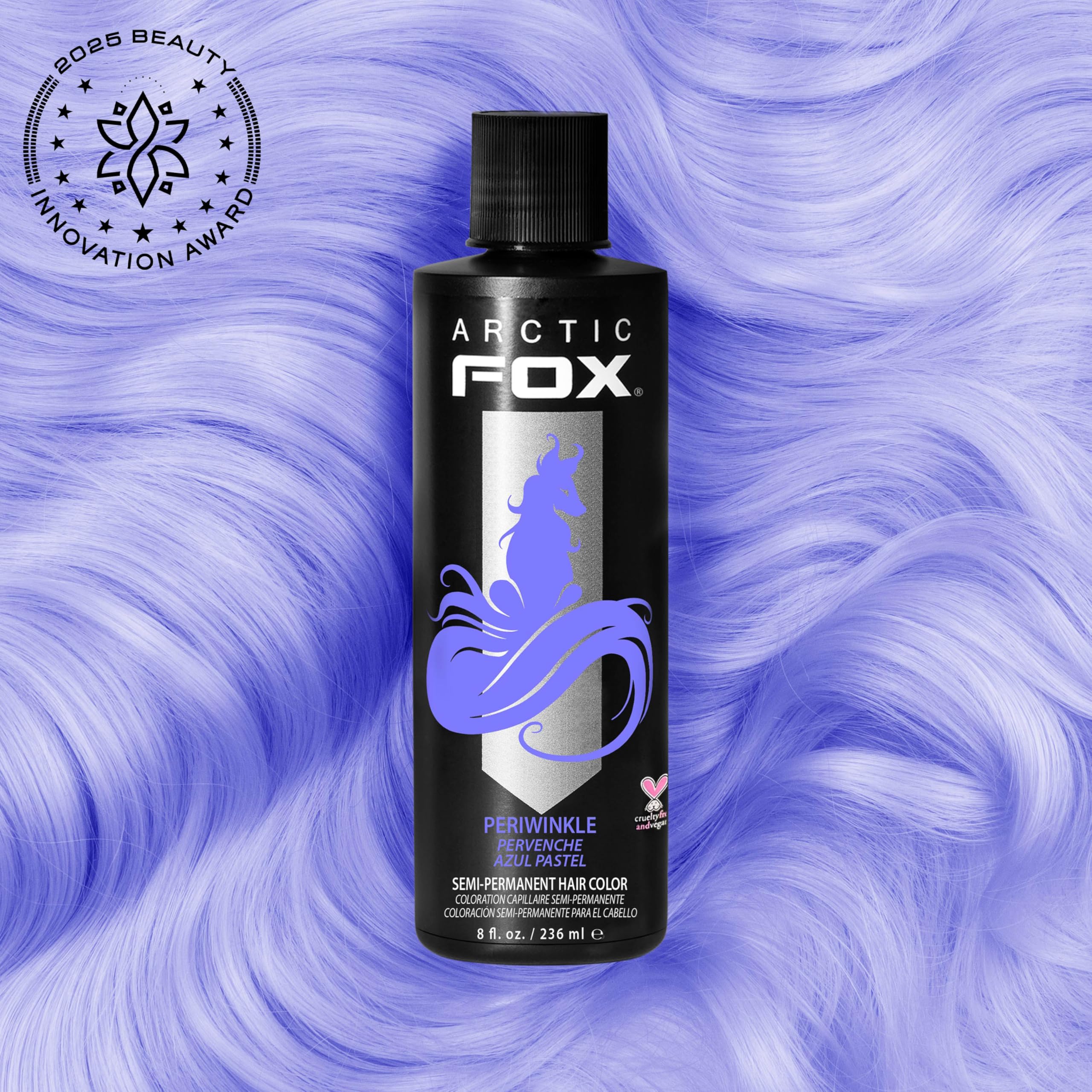 ARCTIC FOX creamy periwinkle texture close-up demonstrating smooth application and conditioning