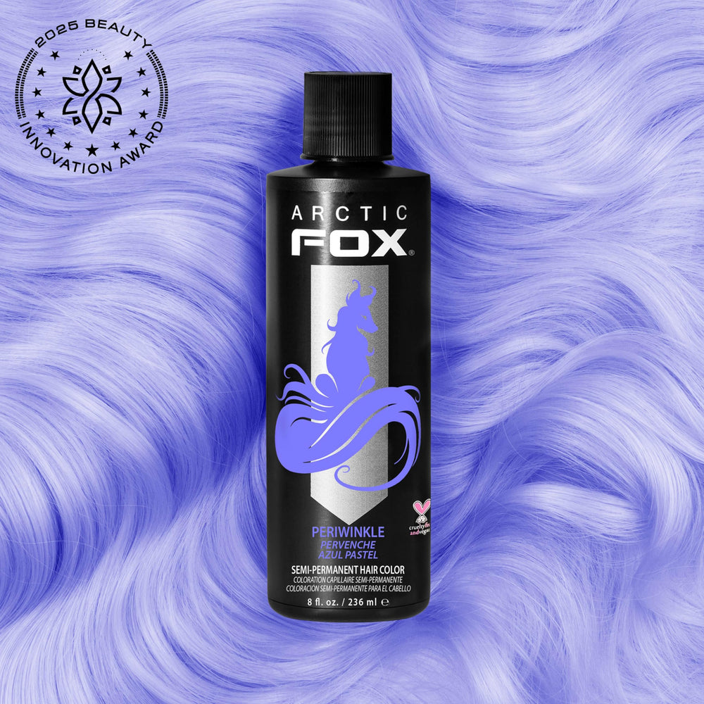 ARCTIC FOX creamy periwinkle texture close-up demonstrating smooth application and conditioning