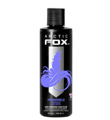 ARCTIC FOX front packaging showing periwinkle bottle and label, clear product ID and benefits