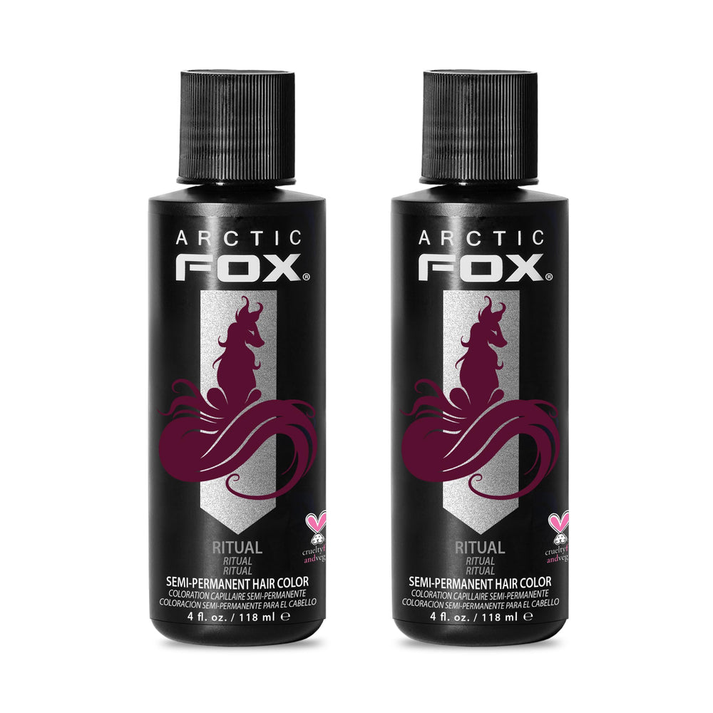 ARCTIC FOX front packaging showing vibrant burgundy color and two jars, highlights product identity