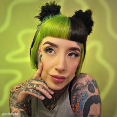 ARCTIC FOX model wearing Space Cowgirl lime green color for creative looks