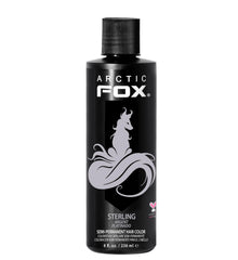 ARCTIC FOX Sterling front packaging showing pastel silver color and 8 oz size benefit