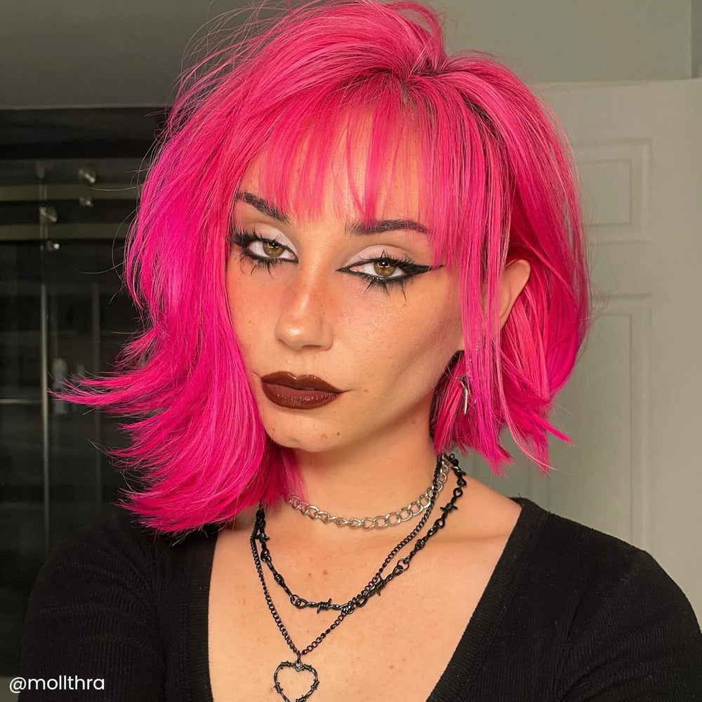 ARCTIC FOX Virgin Pink mixed with diluter to create a soft pastel pink sample