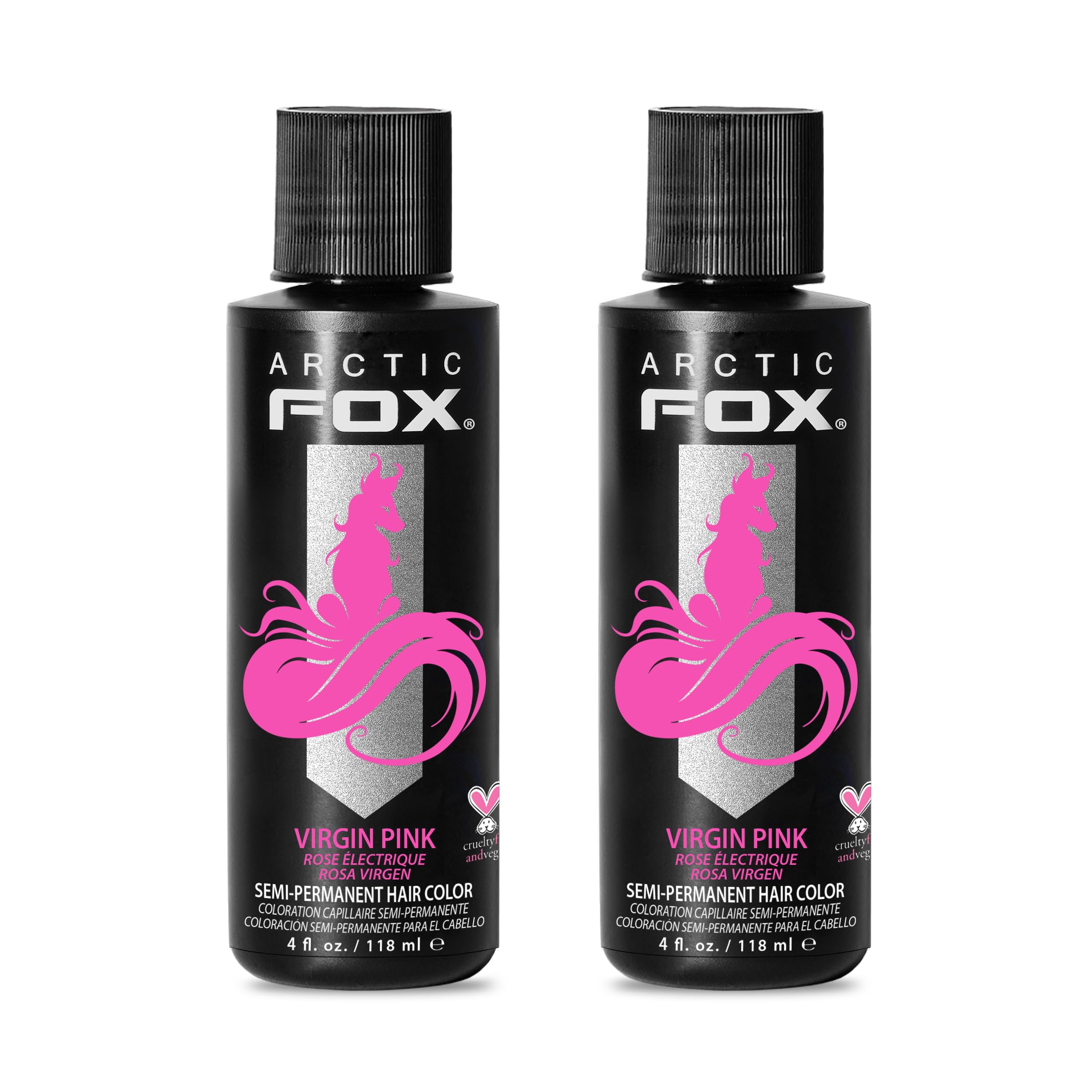 ARCTIC FOX Virgin Pink front packaging showing vibrant magenta and product size