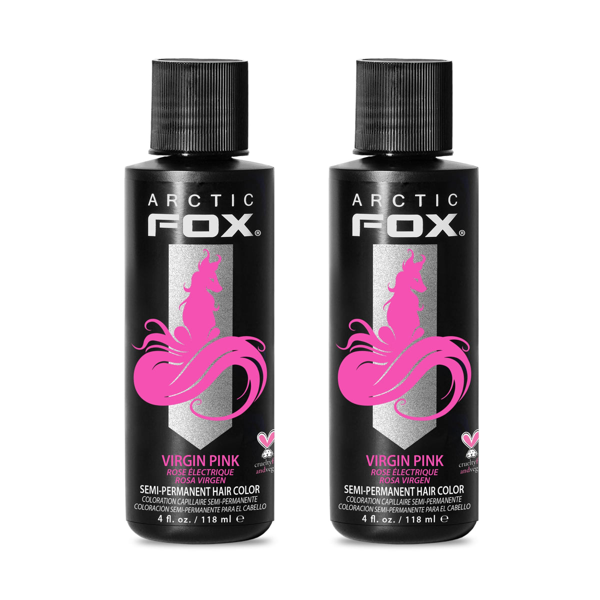 ARCTIC FOX Virgin Pink front packaging showing vibrant magenta and product size