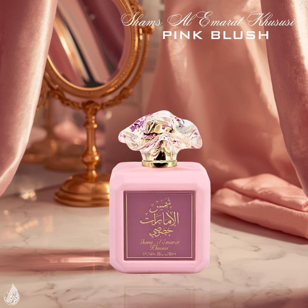 Ard Al Zaafaran Pink Blush fragrance notes visual with fruits and sweets benefit: clear scent story