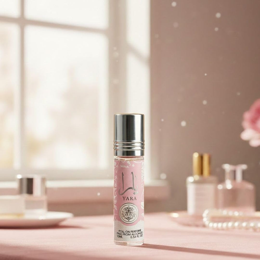 Ard Al Zaafaran Yara ingredient texture detail displaying creamy vanilla and woods benefit: warm base clarity