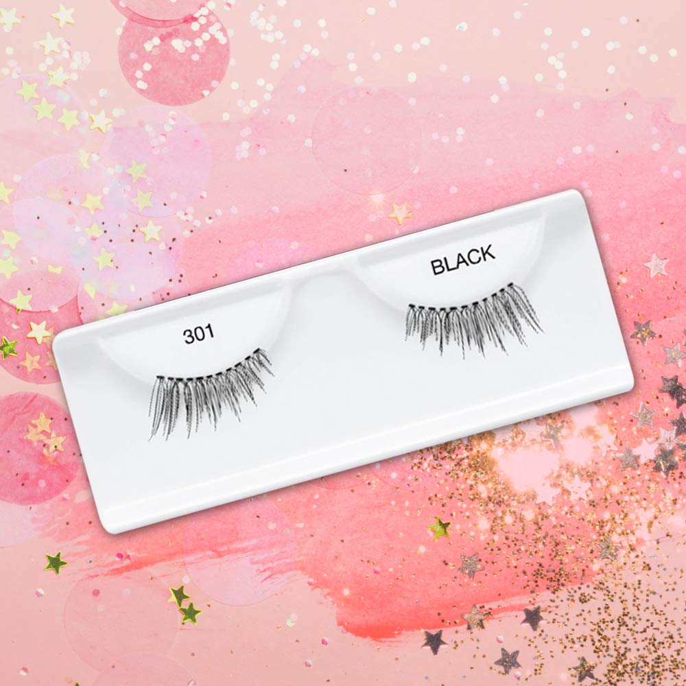 Ardell lashes applied at outer corner demonstrating lifted cat-eye effect