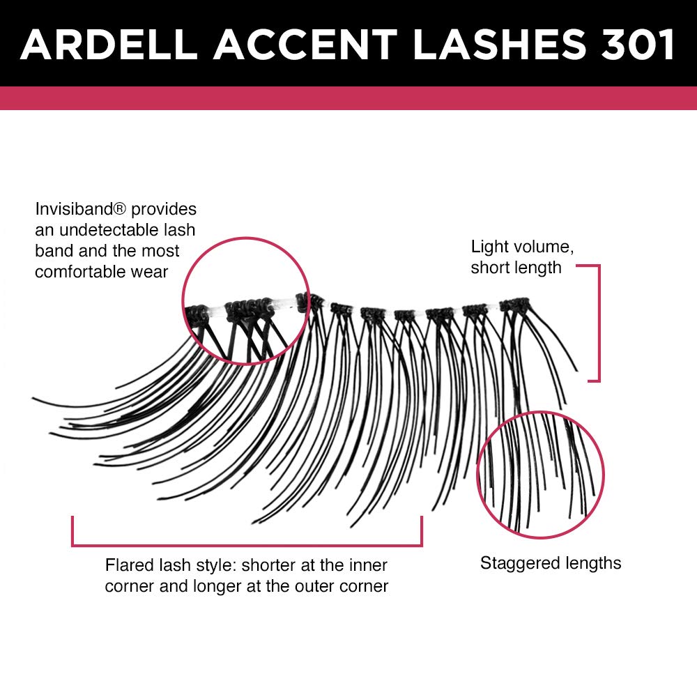 Ardell detailed view of fiber texture showing mid-length natural look