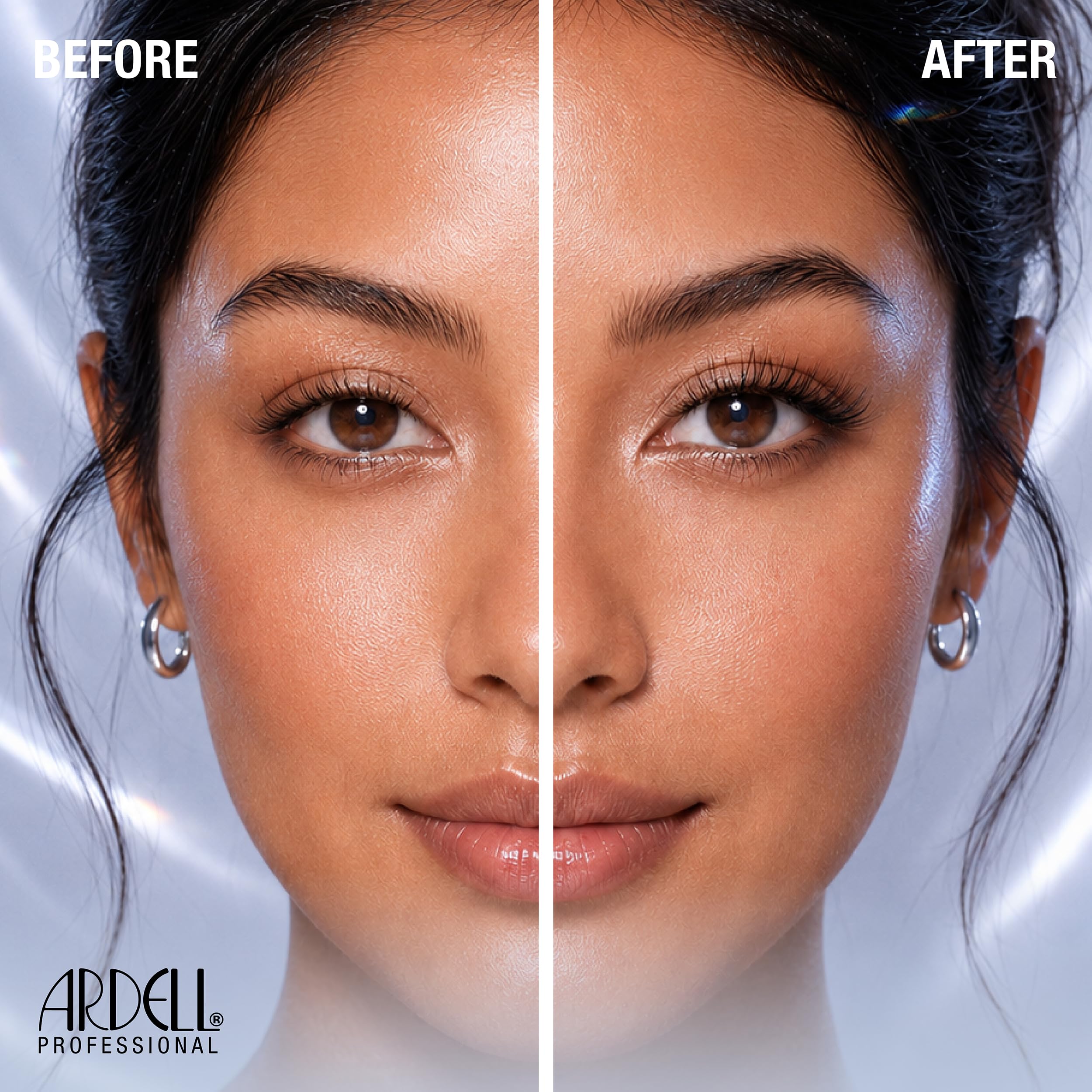 Ardell cluster being placed at lash line demonstrating faster application