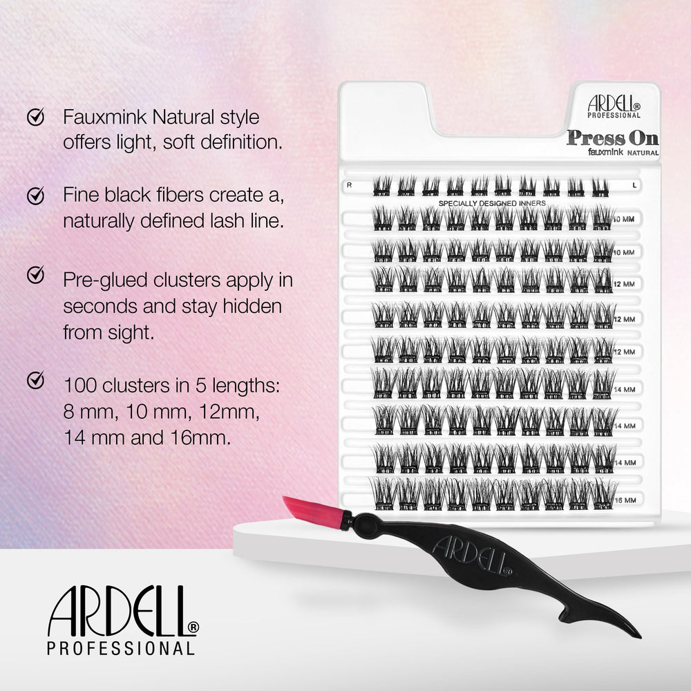 Ardell demonstrating application with tweezers for fast, precise placement