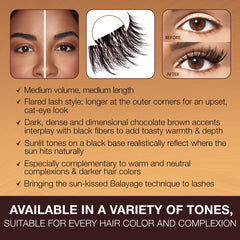 Ardell applied lashes on eye showing natural wispy volume and length