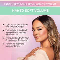Ardell close-up of tapered cluster fibers highlighting natural texture and realistic look