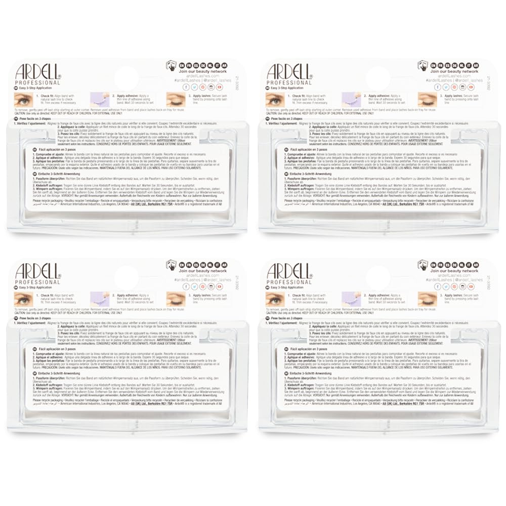 Ardell demi wispies brown next to ruler showing demi strip length for fit guidance