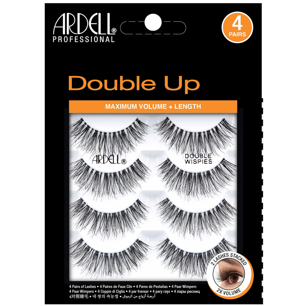 Ardell Double Up 113 front view showing layered lashes for dramatic lift