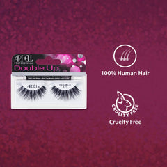 Ardell double up 113 texture close-up highlighting hand-knotted human hair