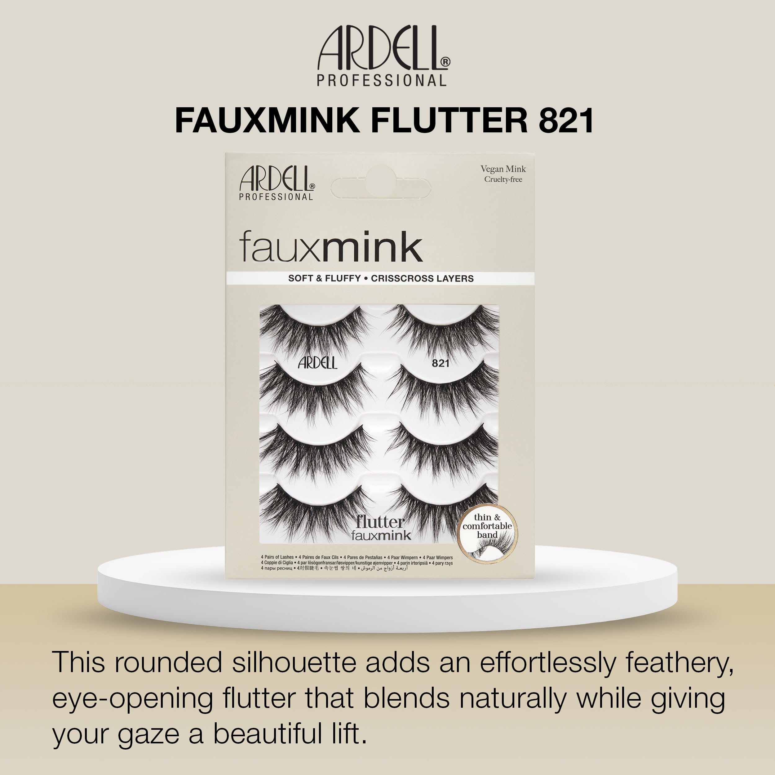 Ardell faux mink thin band detail demonstrating flexible comfortable fit
