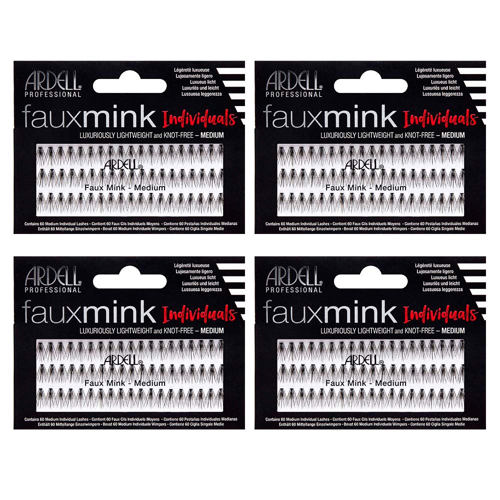 Ardell front packaging showing faux mink individuals, clear view and product benefit