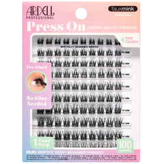 Ardell front packaging showing pre-glued underlash clusters and benefits