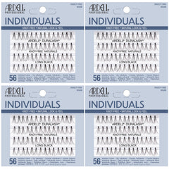 Ardell front packaging showing 4-pack and product benefit of long black clusters