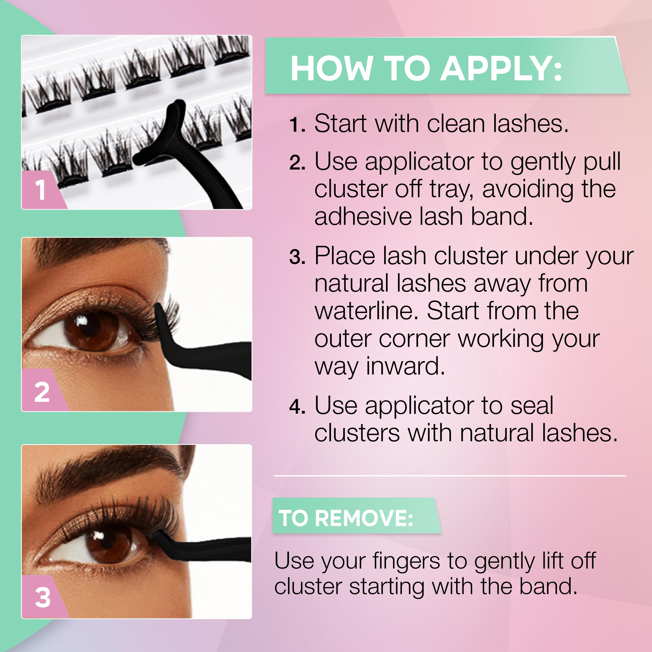 Ardell final makeup look with soft-volume lashes enhancing eyes for evening wear
