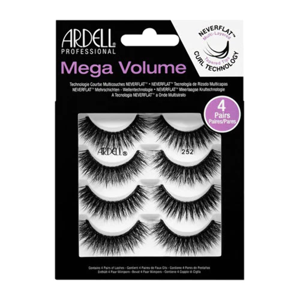 Ardell front packaging showing four pairs and bold lash effect