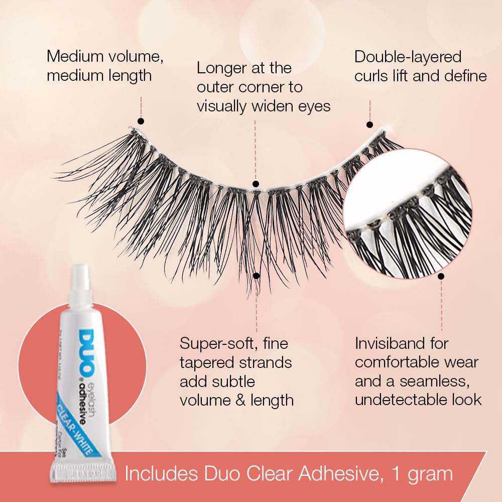 Ardell applied on eyelid showing natural lift and definition