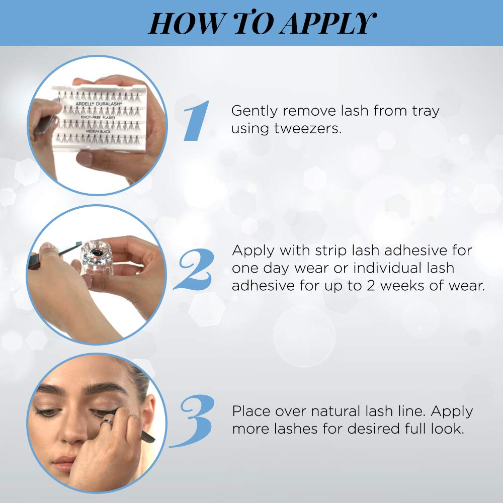 Ardell clusters in-hand during application for precise, comfortable use