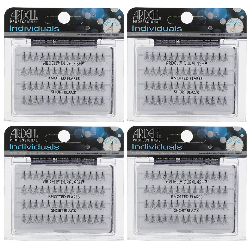 Ardell short black front packaging showing 4-pack clusters and benefits