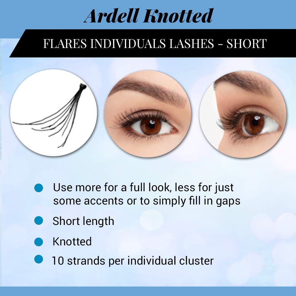 Ardell short black lash strands texture for natural movement and volume
