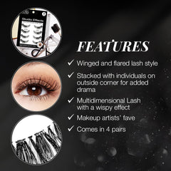 Ardell lashes applied on model demonstrating subtle outer-corner lift benefit