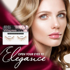 Ardell Wispies brown close-up of invisiband for comfortable seamless wear