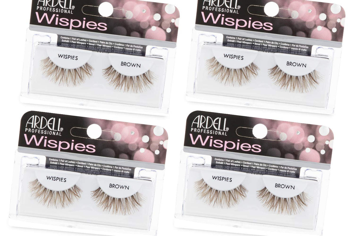 Ardell Wispies brown front packaging showing 4-pack for everyday lash looks