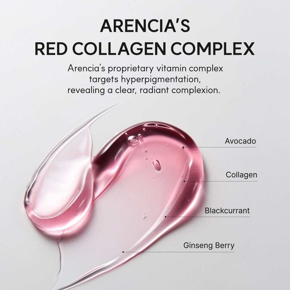 ARENCIA hand spreading serum on skin demonstrating easy absorption