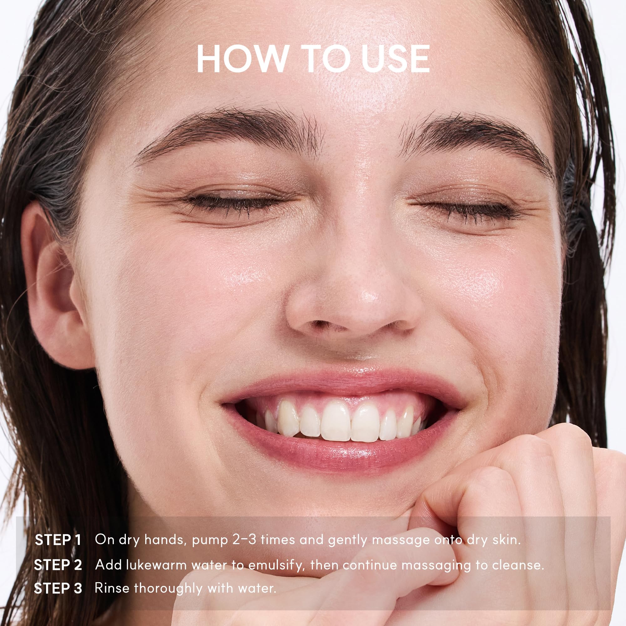 ARENCIA before and after pores shot showing reduced residue and clearer-looking skin