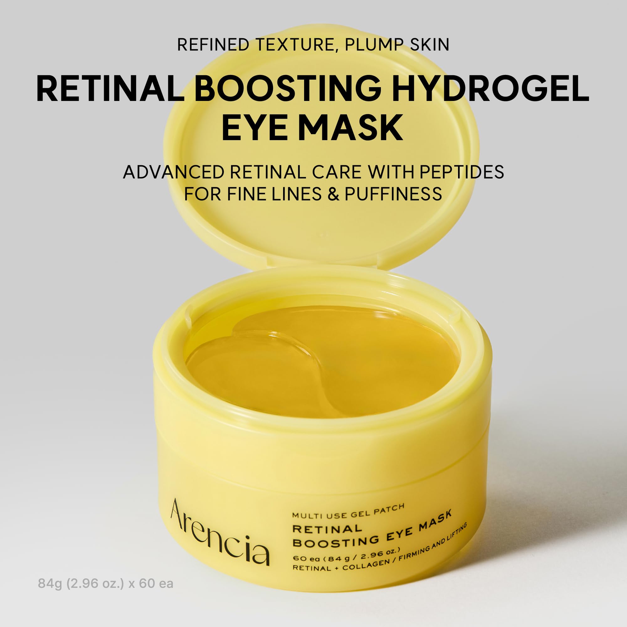 ARENCIA hydrogel close-up texture showing cooling hydration benefit
